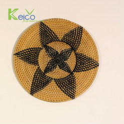 Alternative view of Customize size solid woven rattan dish with customize pattern wall decoration made in Vietnam 8423062321