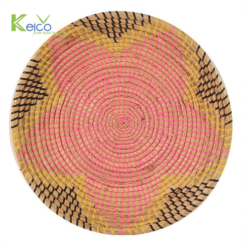 Alternative view of Wholesale seagrass and plastic skewer round placemat wall decoration customize size and color