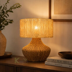 Alternative view of The Warmth of Craftsmanship: Handwoven Rattan and Jute Table Lamps Collection