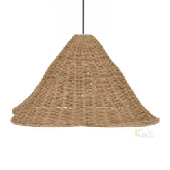 Bellflower Rattan Pendant Light – Handwoven Natural Ceiling Lamp