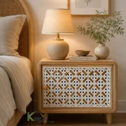 Alternative view of White & Brown Plastic Cane Webbing Roll for Contemporary Furniture