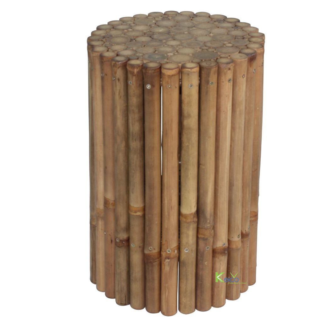 Natural Bamboo Side Table – Rustic Beauty, A Touch of Green for Your Living Space
