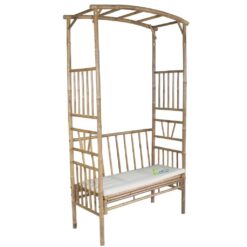 Bamboo Canopy Bench – Natural Bamboo Outdoor Bench